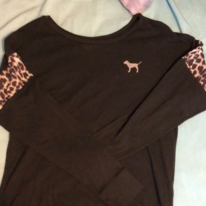 PINK Leopard and black long sleeve